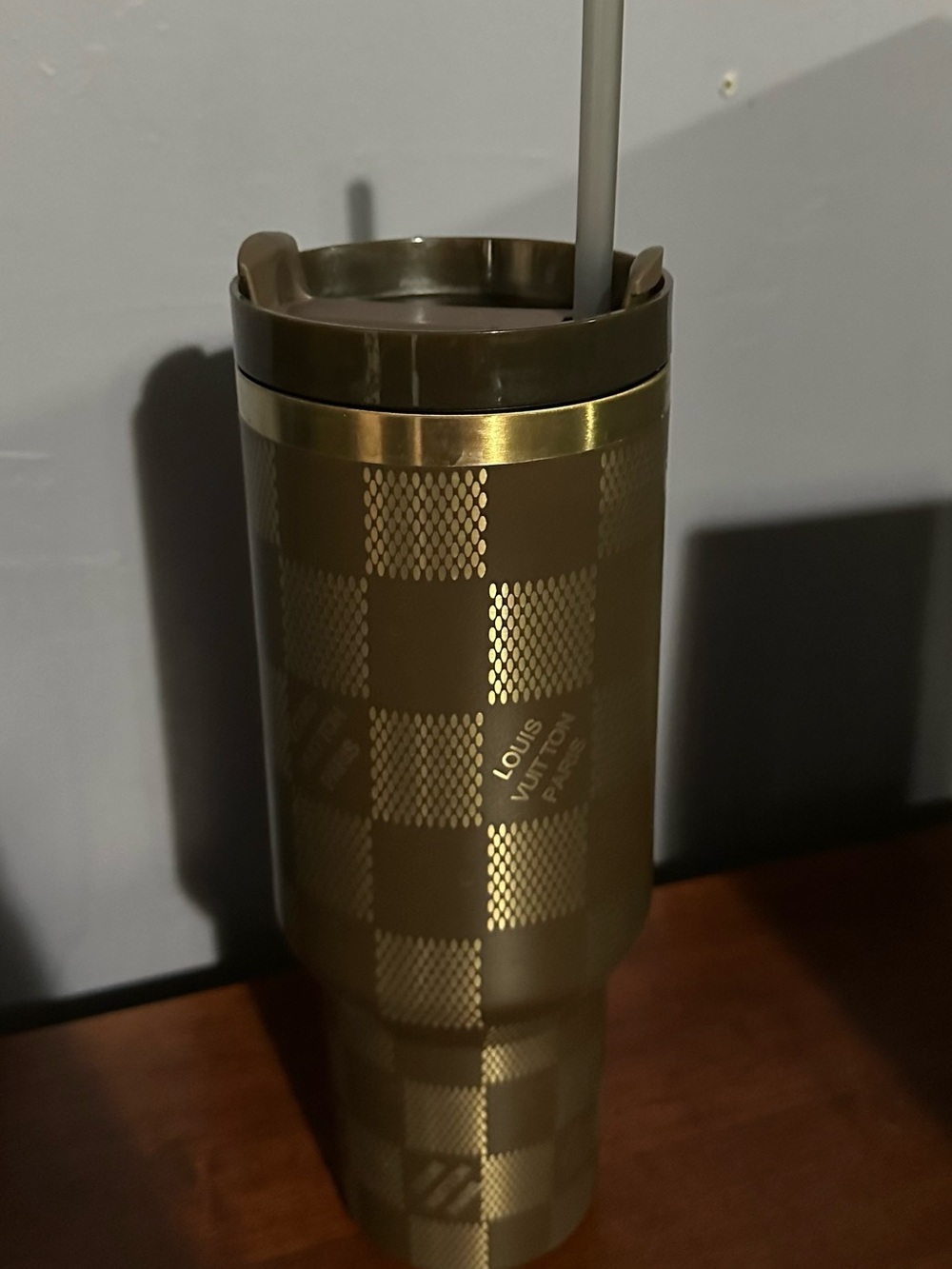 Brown checkered tumbler - Picture 4 of 6